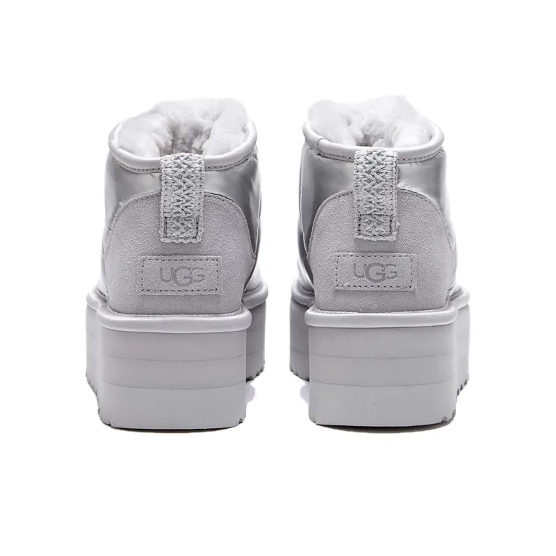 UGG Ultra Mini Platform Hi Shine Boot Silver Women's-4