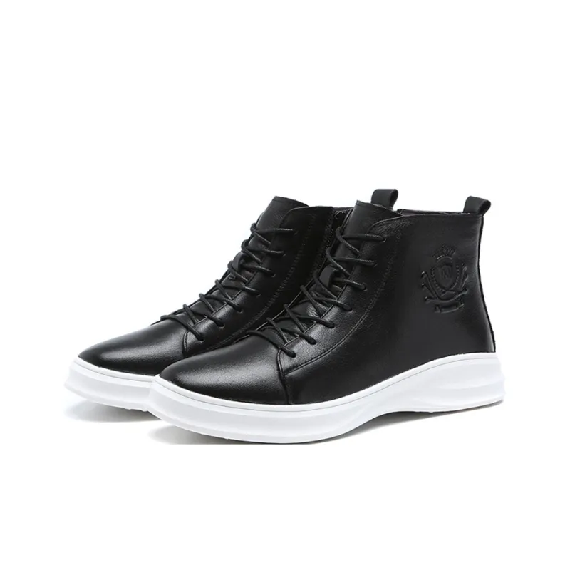 YEDANI Ankle Boots 4cm Men's Black-2