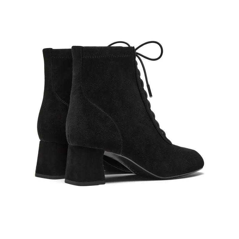 Joypeace Deer Boots Ankle Boots Chunky Heel Women's-4