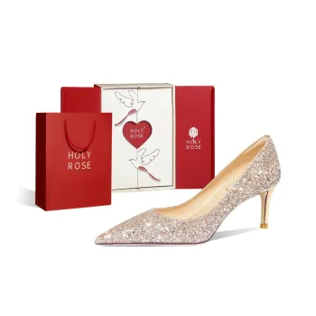 Holy Rose Romantic Galaxy Slim Heel Box High Heels Women's Gold