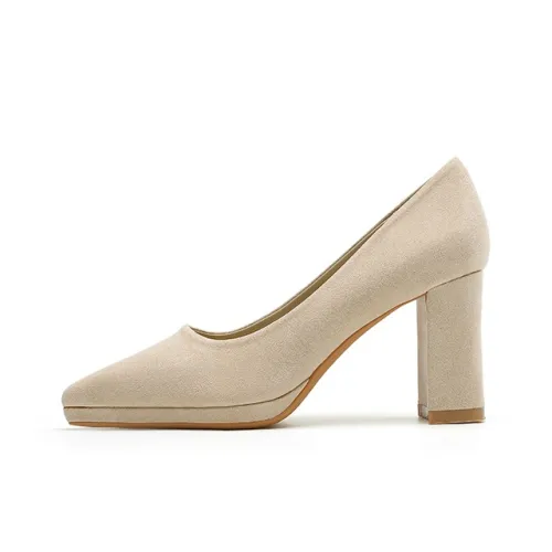 Zubumei Chunky Heel High Heels 8cm Women's