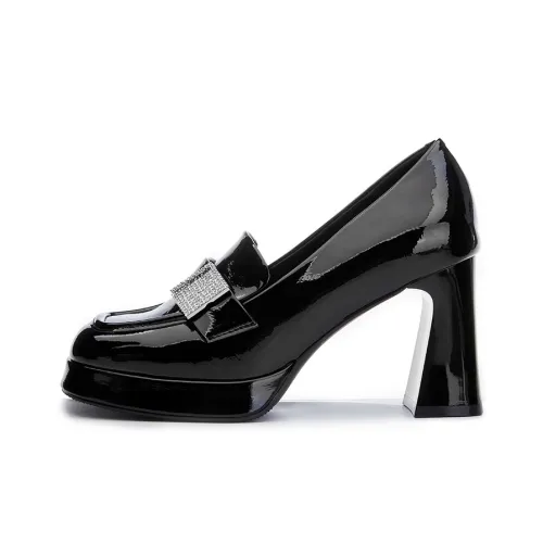 POOQ Chunky Heel High Heels Women's