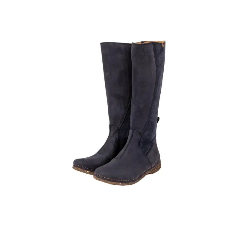 El Naturalista ANGKOR Knee-high Boots 2cm Women's Marine Blue-1