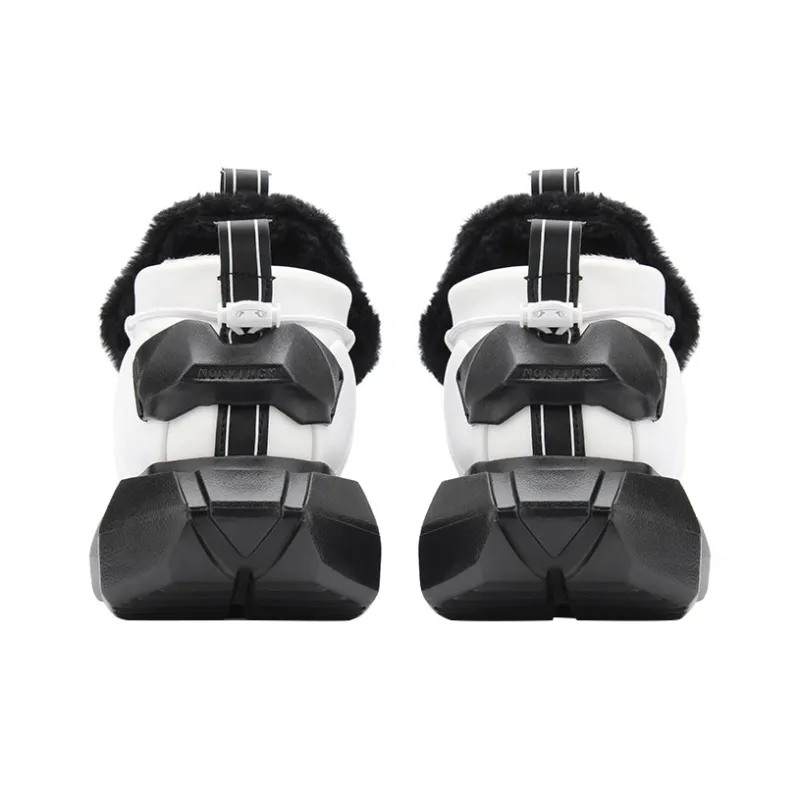NORVINCY Snow Boots Unisex Black White-3