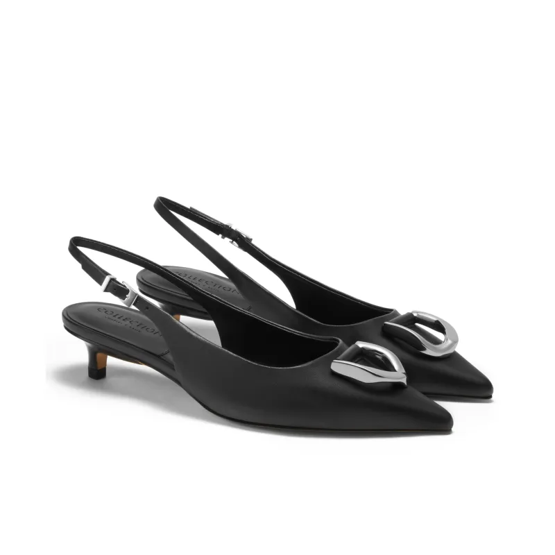 CHARLES&KEITH Small CK Slim Heel High Heels 3.5cm Women's Blue/Black-4