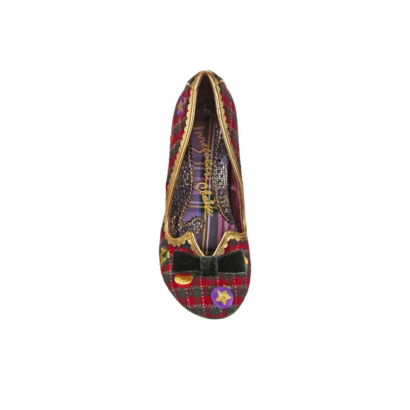 IRREGULAR CHOICE Bauble Boo Chunky Heel High Heels 9cm Women's Red-3