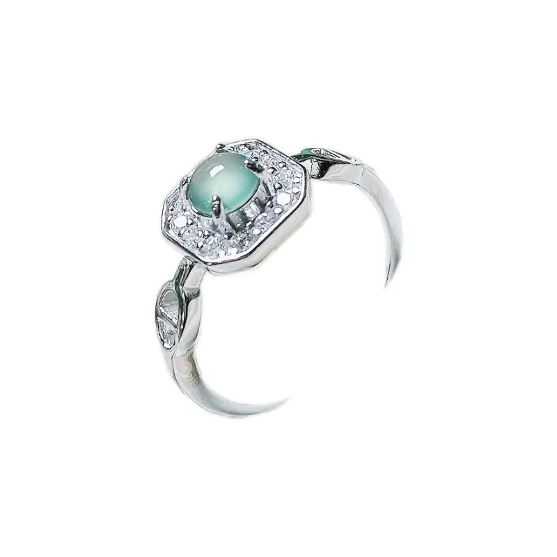 PUPAN Ice Glutinous Jadeite Rings Women's-0