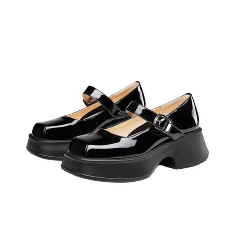 KANGNAI High Heels Women's Black/Earth Yellow-1