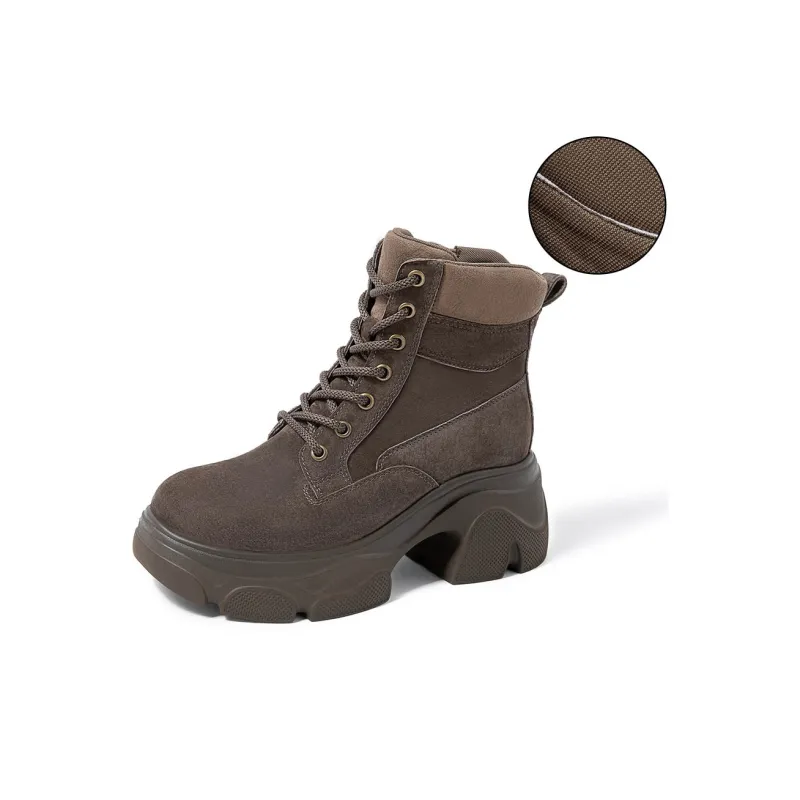 COMELY Martin Boots Women's Khaki/Yellow-2