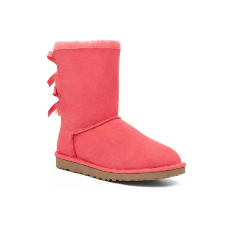 UGG Bailey Bow II Warm Crew Snow Boots Women's Coral-2
