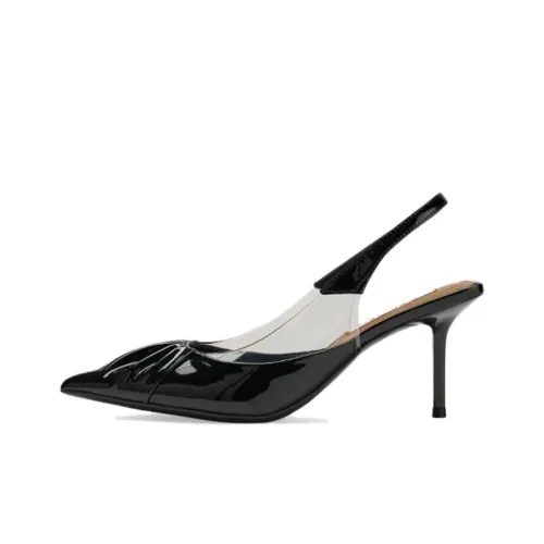 73Hours Waltz Slim Heel High Heels 7.5cm Women's Black