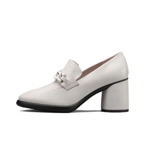 Ecco Block Heel High Heels 6.5cm Women's Lime Gray