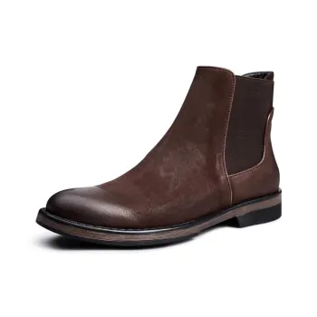 Voguhomme Ankle Boots Men Coffee/Black