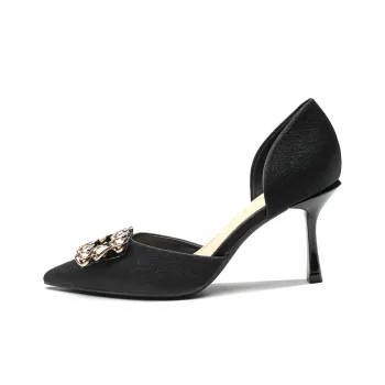Ainer cat Slim Heel High Heels 8cm Women's Black