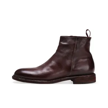 BOSSSUNWEN Ankle Boots Men Coffee/Black