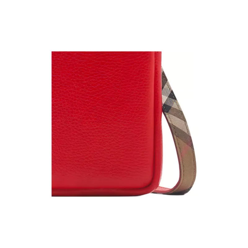 Burberry Grained Calfskin Cell Phone Pouch Women's Bright Red-4