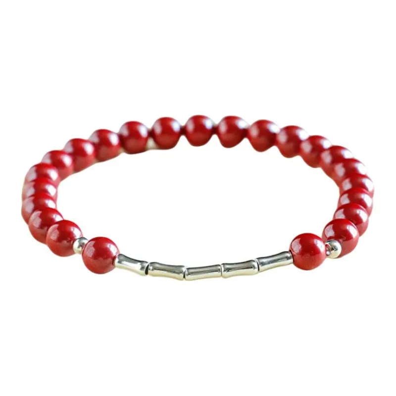 Baozhi Reconstructed Cinnabar Bracelets Unisex-5