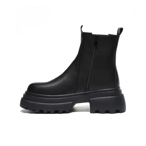 CHAOSHU Ankle Boots Platform Men's Black