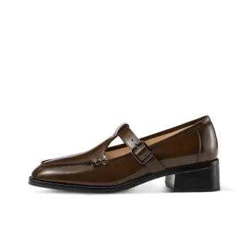 7or9 Caramel Pineapple Cake Loafers 3.5cm Women's Chocolate