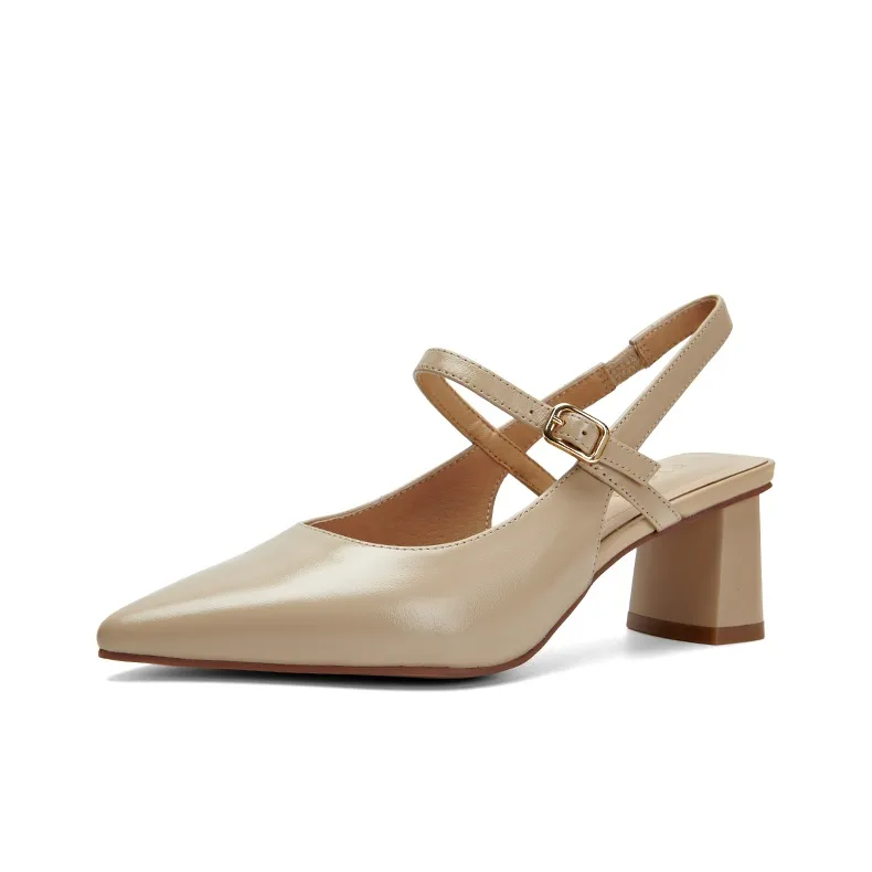 PT'SON Chunky Heel High Heels 5.3cm Women's-10