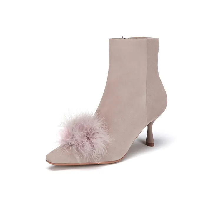 73Hours Plush Party Ankle Boots Women's-7