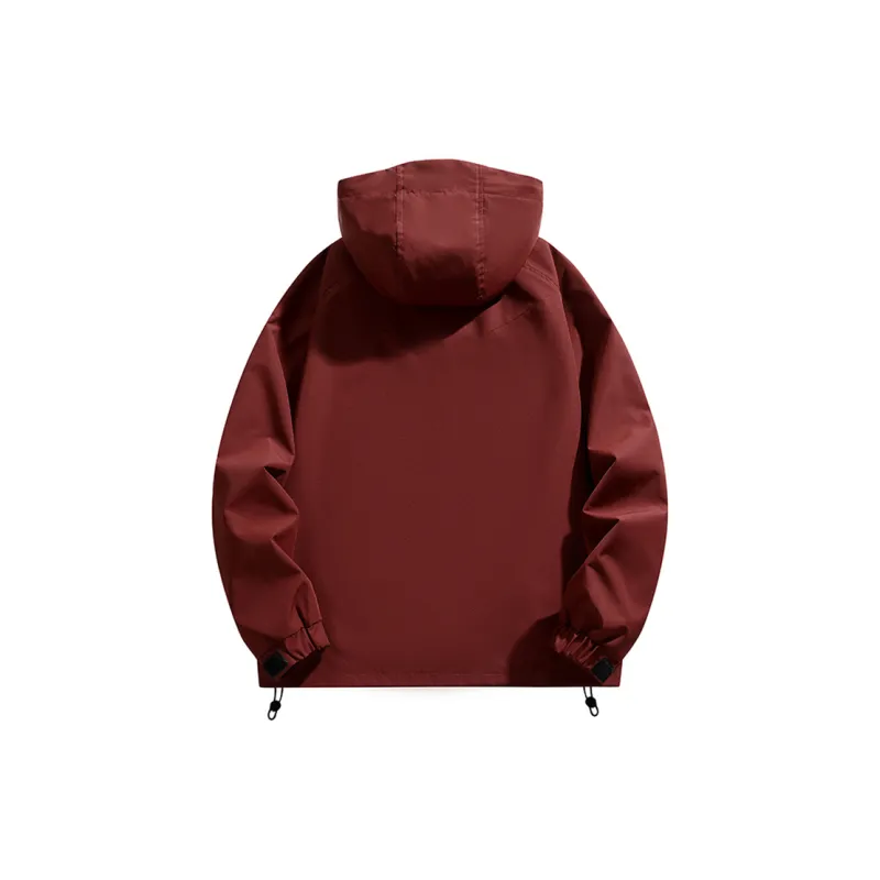 PISYPOX Waterproof And Windproof Windbreaker Jacket Unisex Black-3