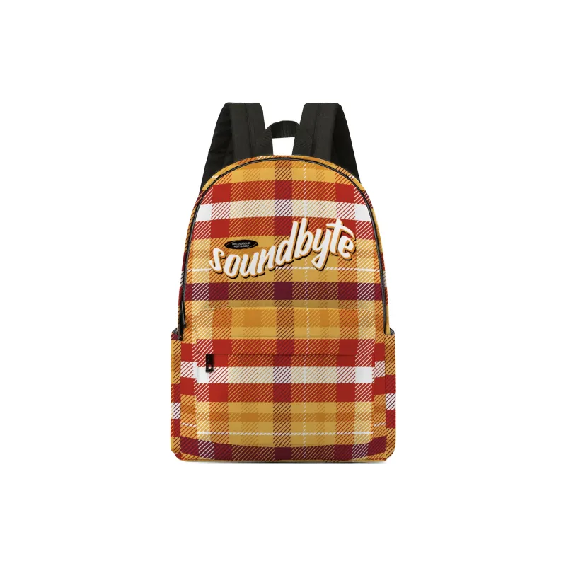 Soundbyte Polyester Backpack Laptop Bag Unisex Orange-19