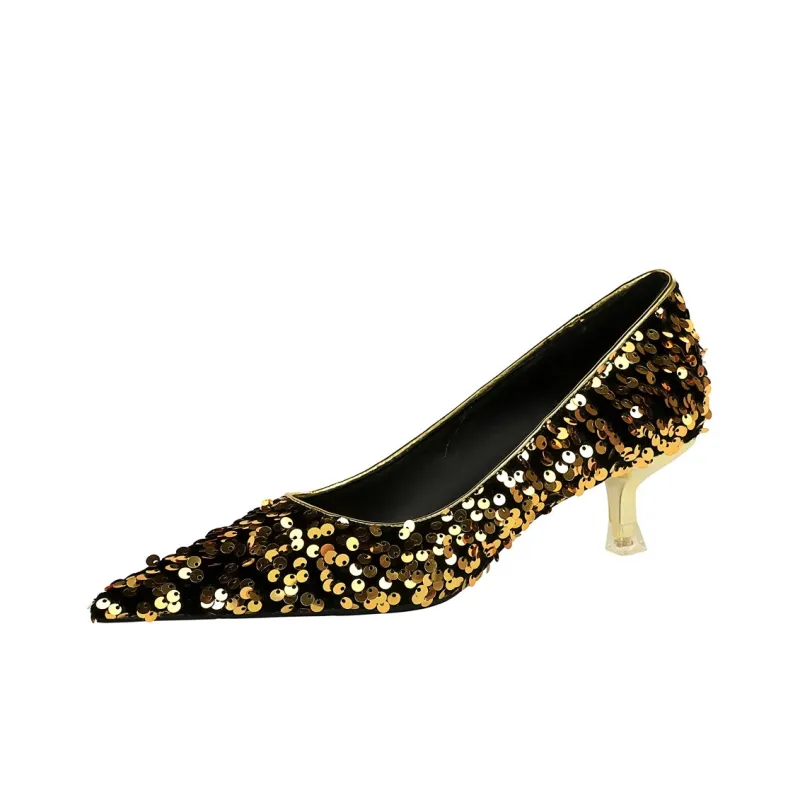 QITUMAUL Slim Heel High Heels 4.5cm Women's-4