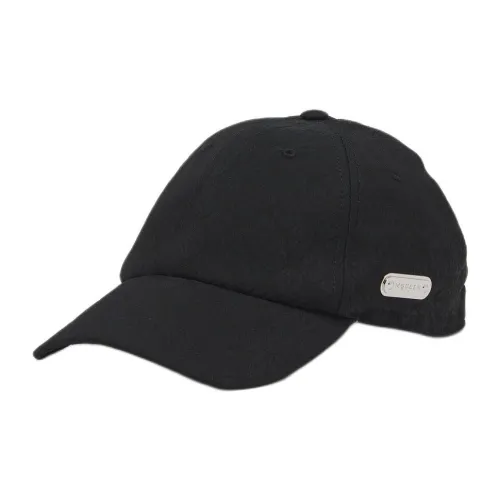 Alexander McQueen Viscose, Leather Baseball Caps Men's Black