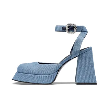Kiss Kitty Chunky Heel High Heels 10.3cm Women's