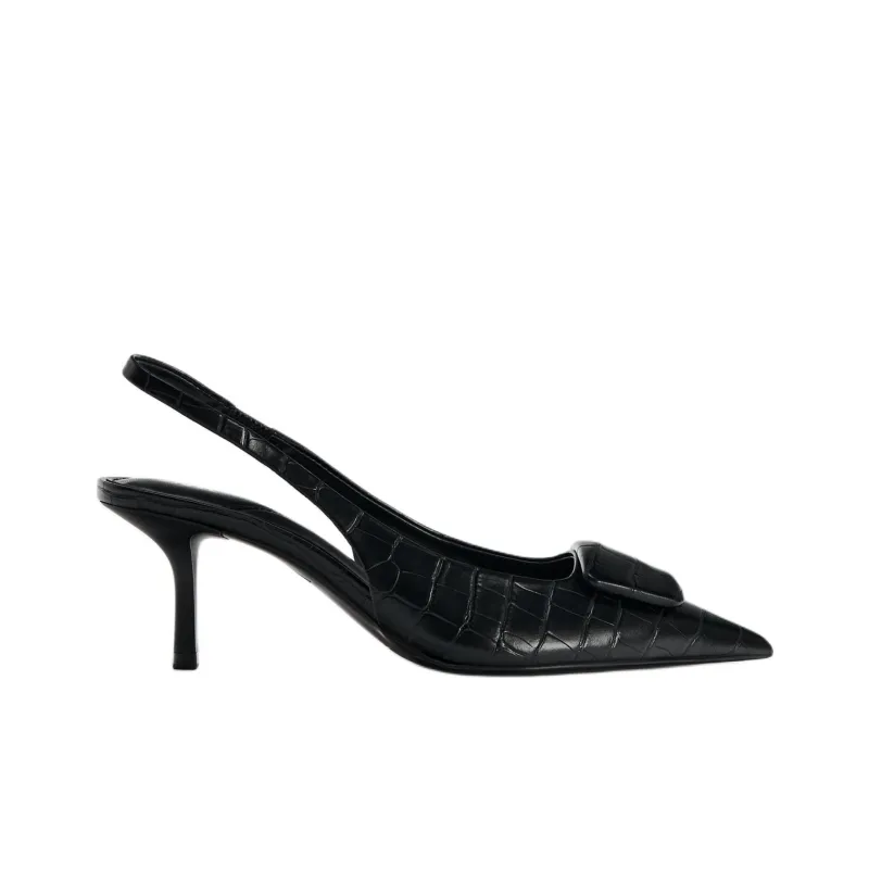 ZARA Slim Heel High Heels 6.5cm Women's Black-1