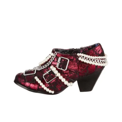 IRREGULAR CHOICE Pirate's Booty Chunky Heel High Heels 6cm Women's Black Red