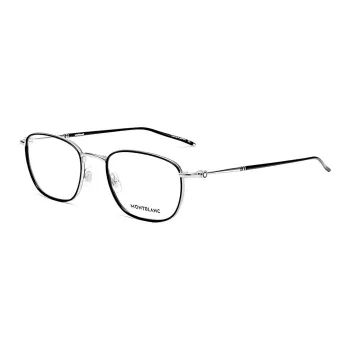 MONTBLANC Acetate Metal Irregular Shape Eyeglass Frames Unisex Black