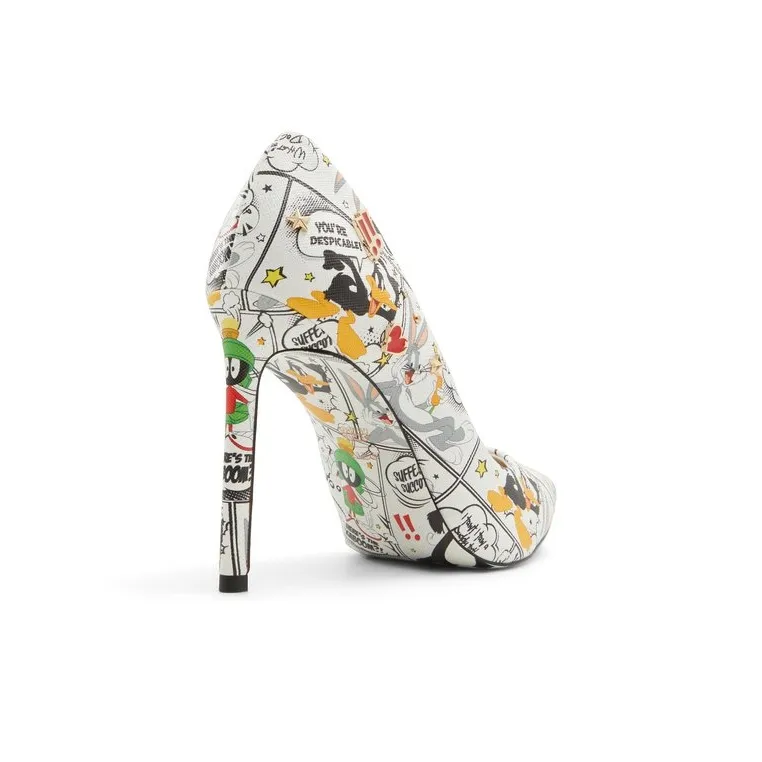 ALDO Slim Heel High Heels 10.16cm Women's Mixed White-3