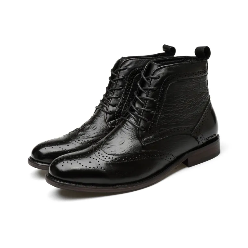AIPSEN Short Martin Boot Men's Black-2