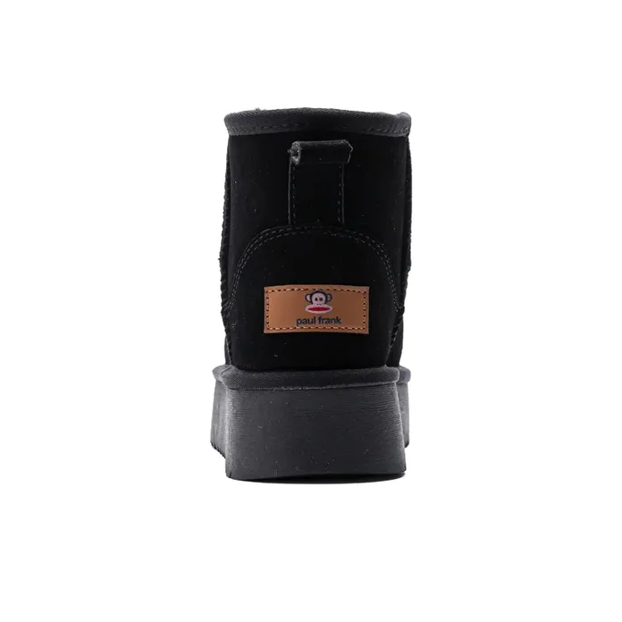 PAUL FRANK Warm And Wear Resistant Short Snow Boots Women's Black-3