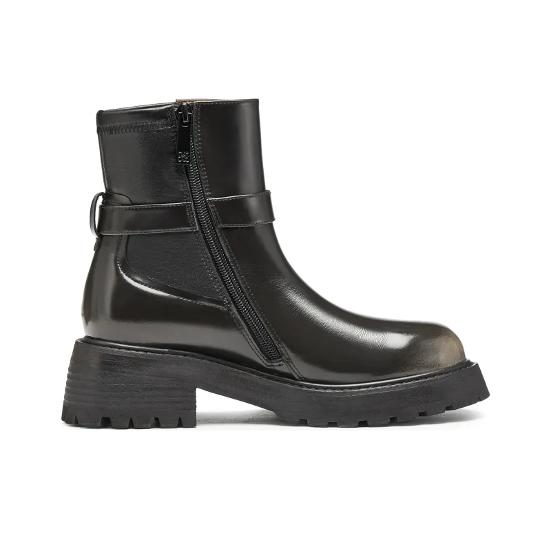 Joypeace Ankle Boots Women's Burgundy/Black-3