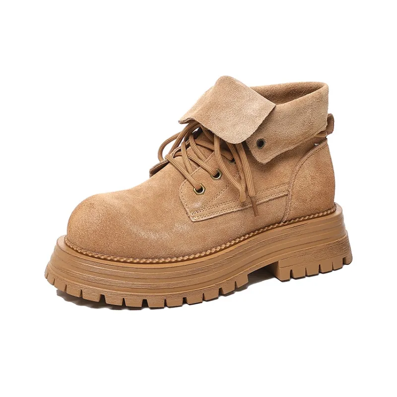 POOQ Short Martin Boot 5CM Women's-5