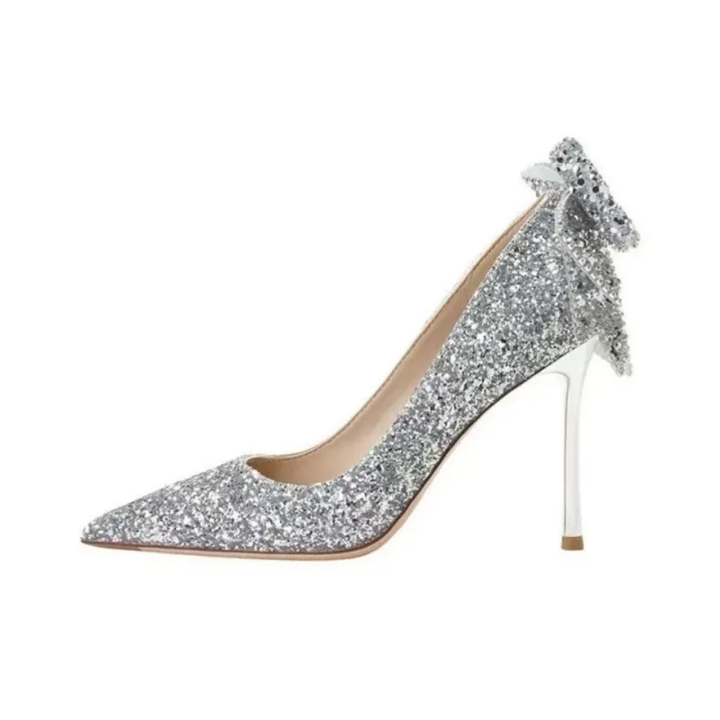PARK DANCE High Heels Women's Silver Black-0