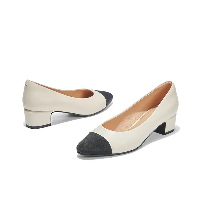 PT'SON Chunky Heel High Heels 4cm Women's-12