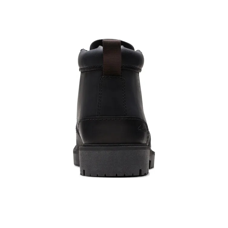 Clarks Losdale Collection Short Mid Calf Martin Boot Men's Black-3