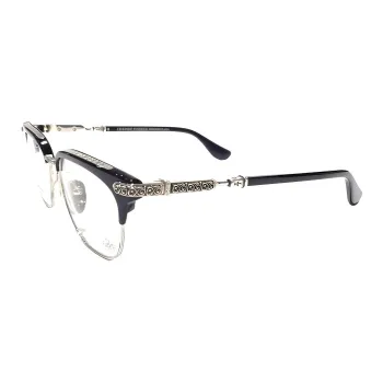 Chrome Hearts Plate And Metal Browline Eyeglass Frames Unisex