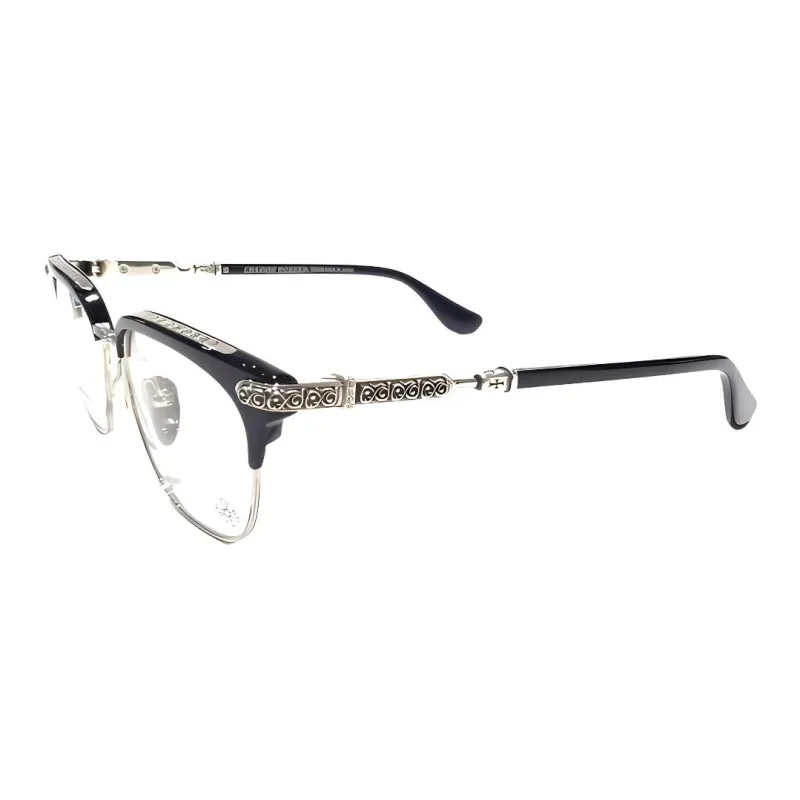 Chrome Hearts Plate And Metal Browline Eyeglass Frames Unisex-0