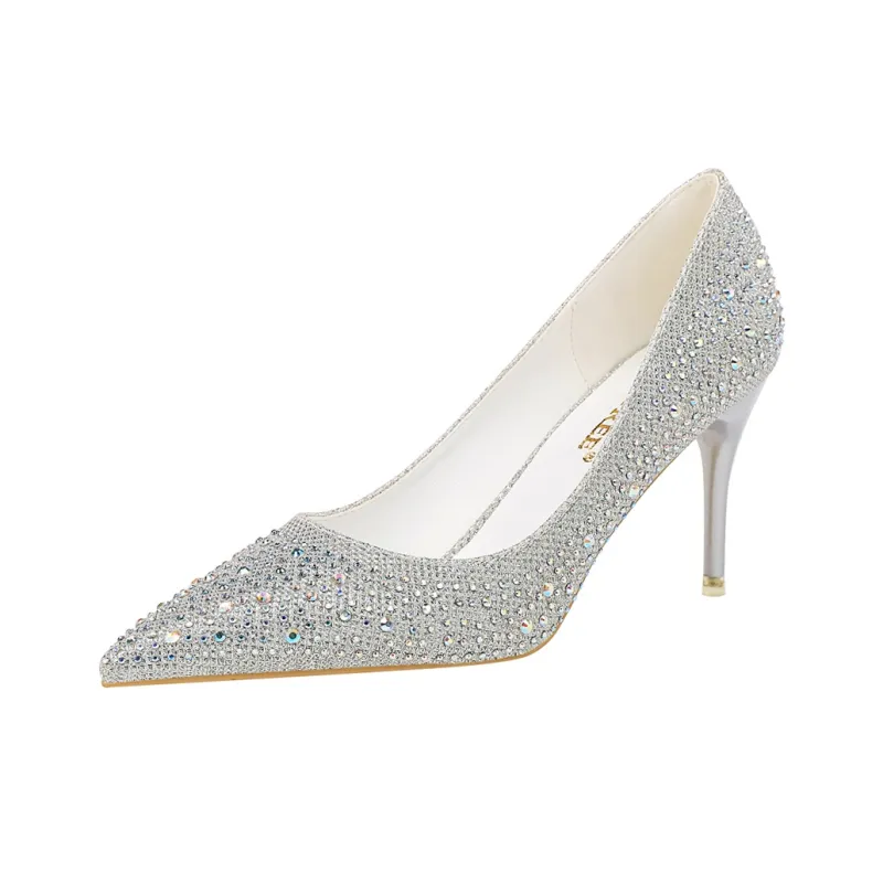 QITUMAUL Slim Heel High Heels Women's-5