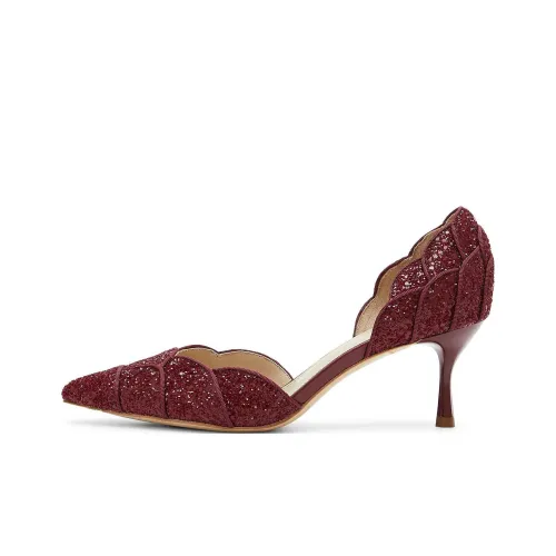 73Hours Rose Girlish Slim Heel High Heels 6.5cm Women's Red