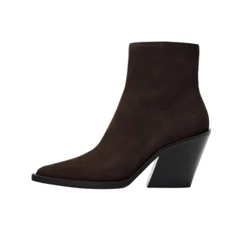 ZARA Ankle Boots 9cm Women's Brown