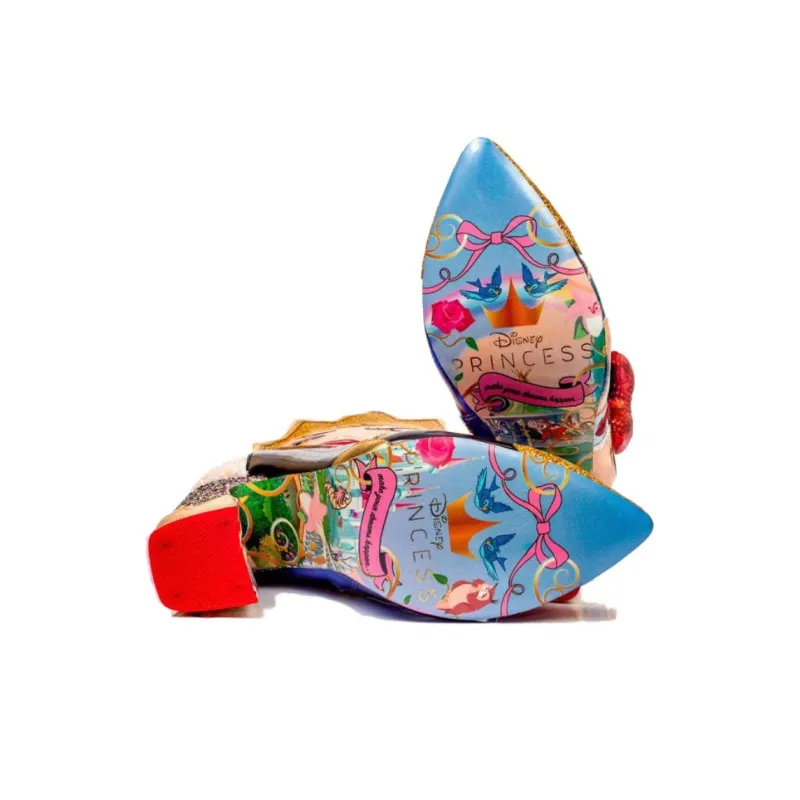 Disney x IRREGULAR CHOICE Still The Fairest Ankle Boots Women's Black Blue Gold-5