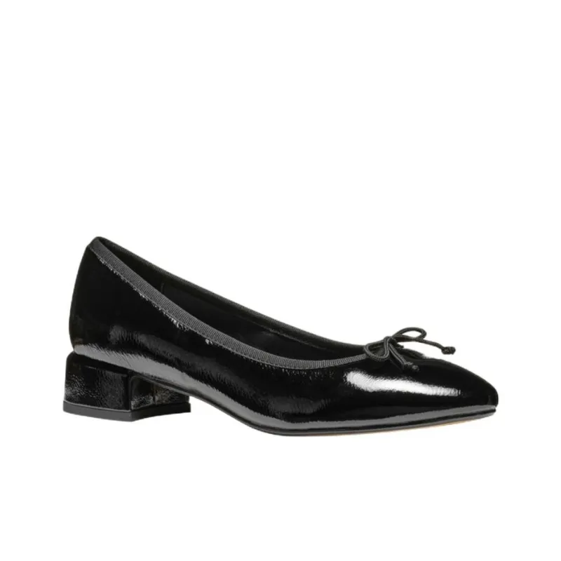 GEOX Floretia Chunky Heel High Heels 3.5cm Women's Black-1