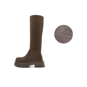 BELLE Knee high Boots 6cm Women's Black Brown