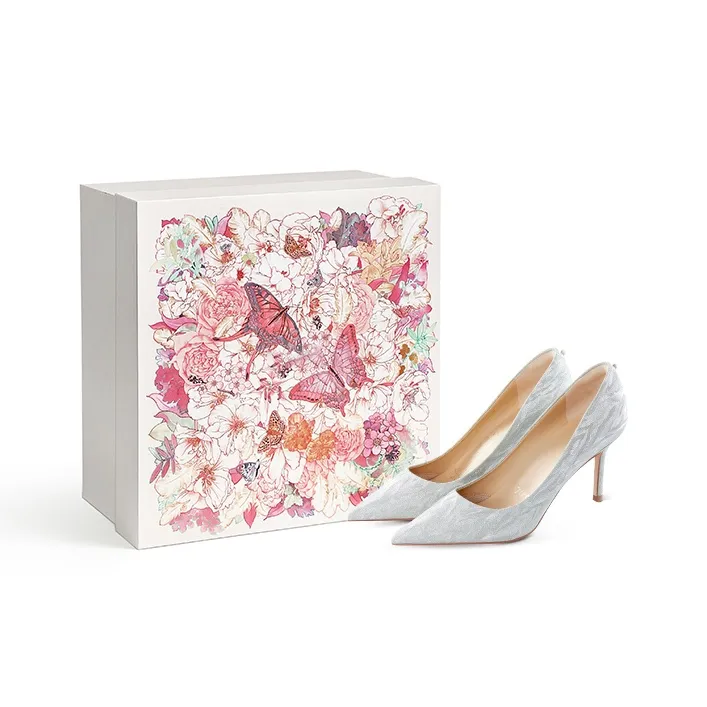 7or9 Moonstone Valentine Box Slim Heel High Heels 9cm Women's Silver-0